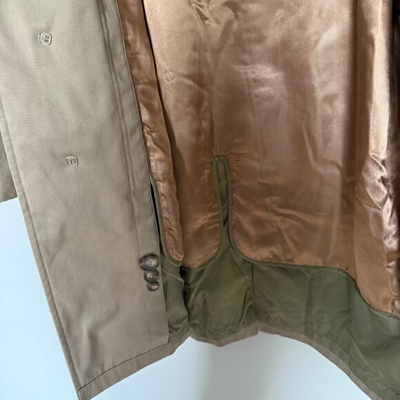 Vintage Chaps Ralph Lauren Trench Coat Large Thinsulate Lining Quiet Luxury Fall - Picture 11 of 15